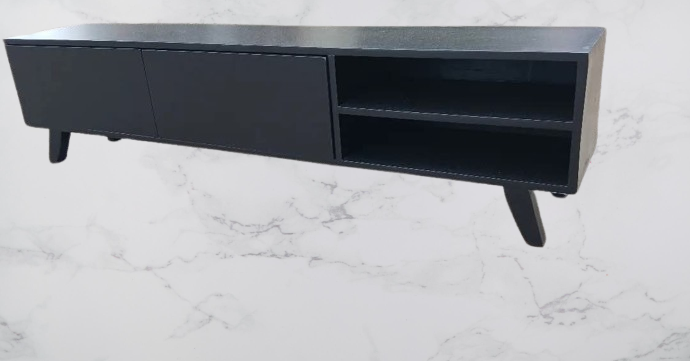 Sleek Black TV Stand – Minimalist TV Unit for Modern Kenyan Homes