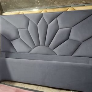 Victorian Tufted Grey Cosmo Contemporary Bed with Ornate Gold Frame – Classic Royalty Design