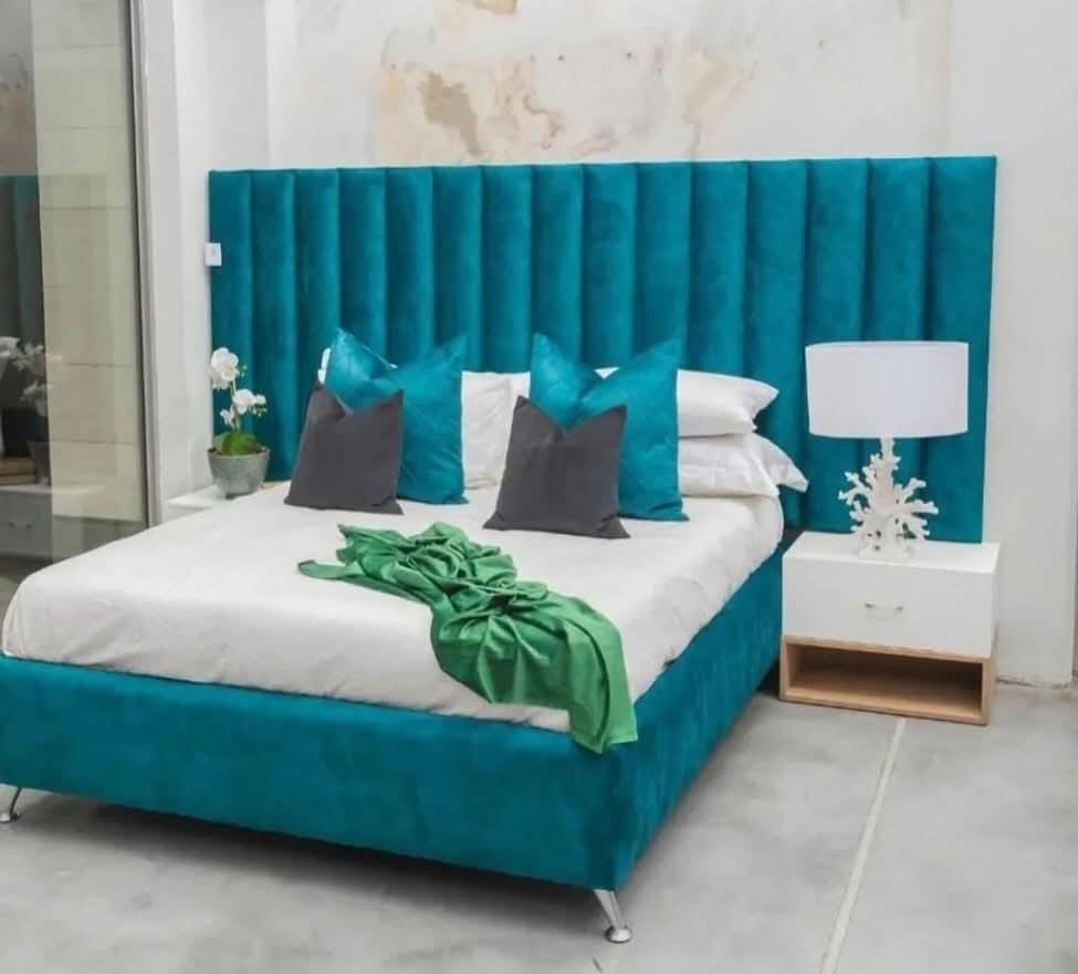 Teal Channel Tuft Velvet Alpine Bed – Bold, Chic & Contemporary