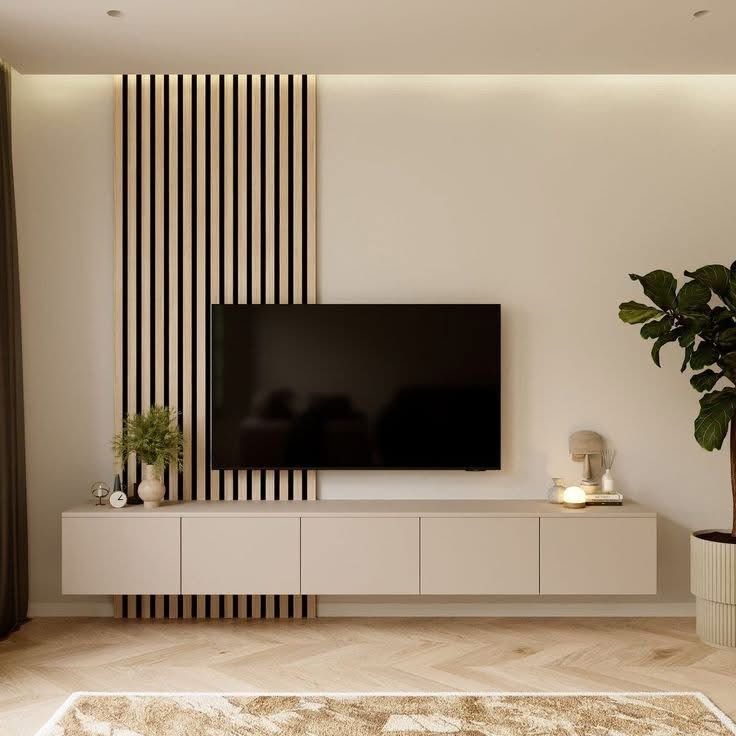 Modern White TV Stand with Wooden Top – Living Room Furniture Kenya