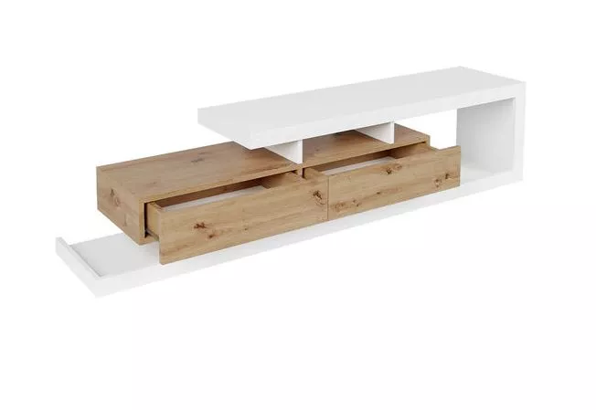White and wood TV cabinet furniture Kenya in modern living room