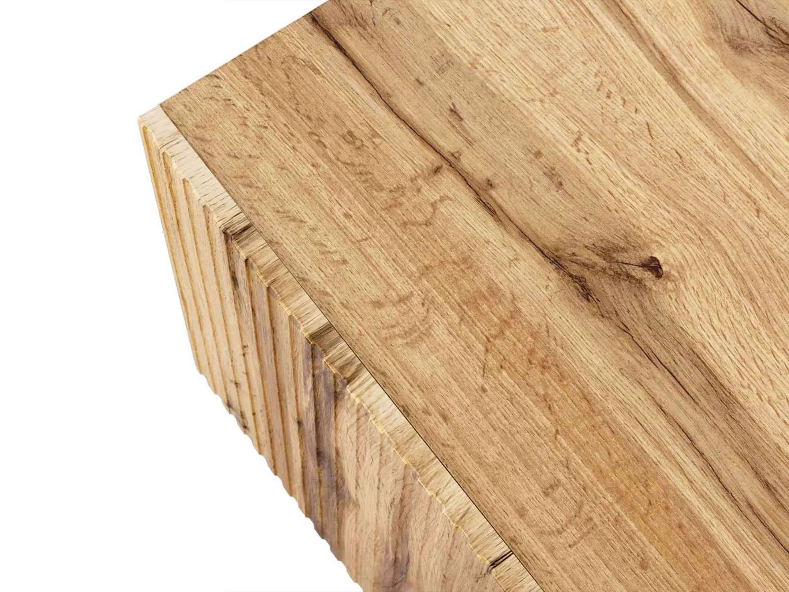 Ribbed wood texture detail of TV cabinet furniture Kenya natural wood grain
