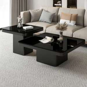 Buy modern black gloss nesting coffee table in Nairobi Kenya living room