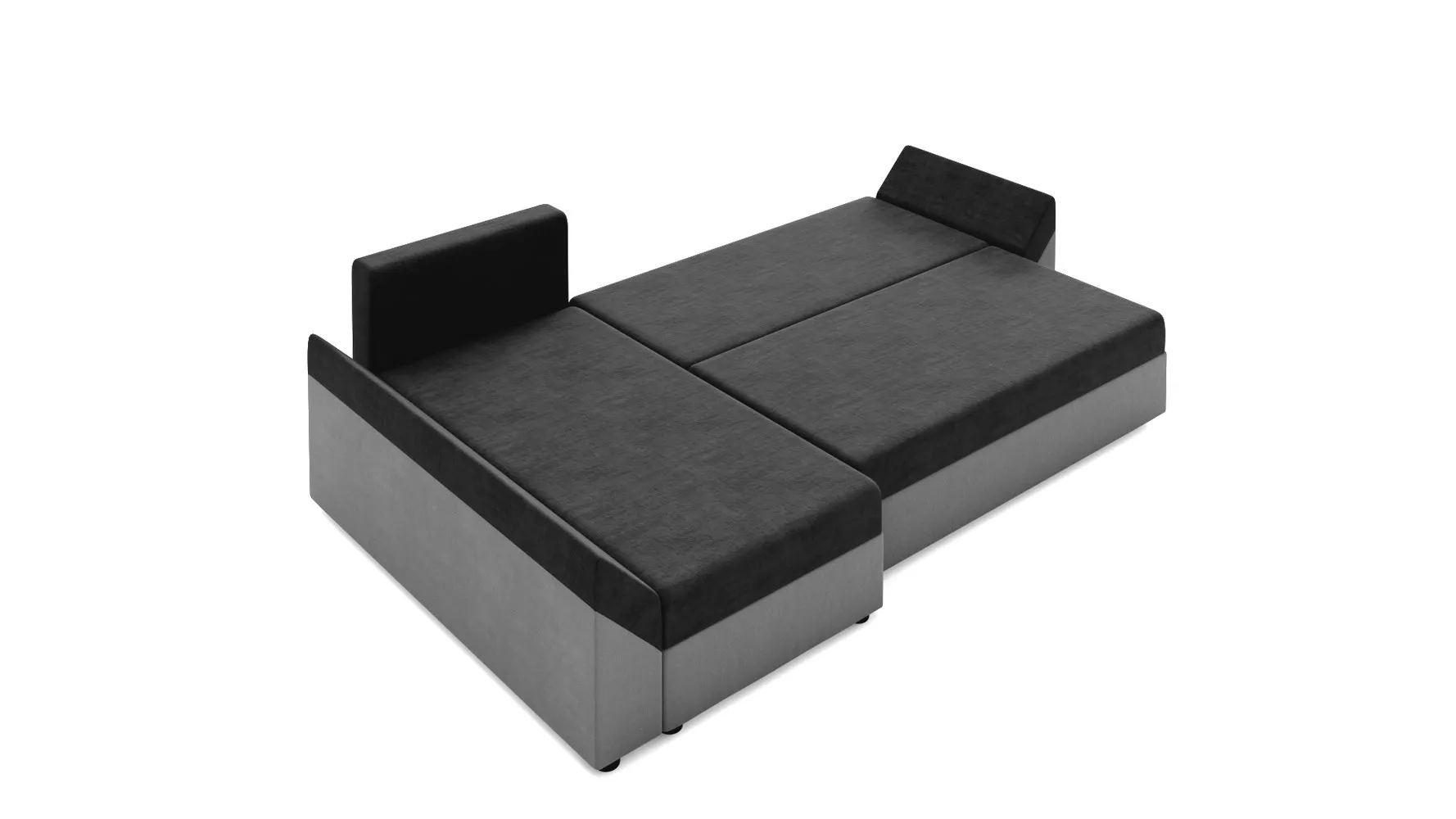 Grey and black corner sofa bed with chaise in modern living room Kenya