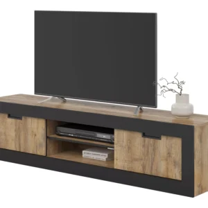 Modern TV stand with sliding doors and open shelves Kenya