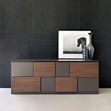 Modern TV cabinet with patch panel wood and dark design in Kenya living room