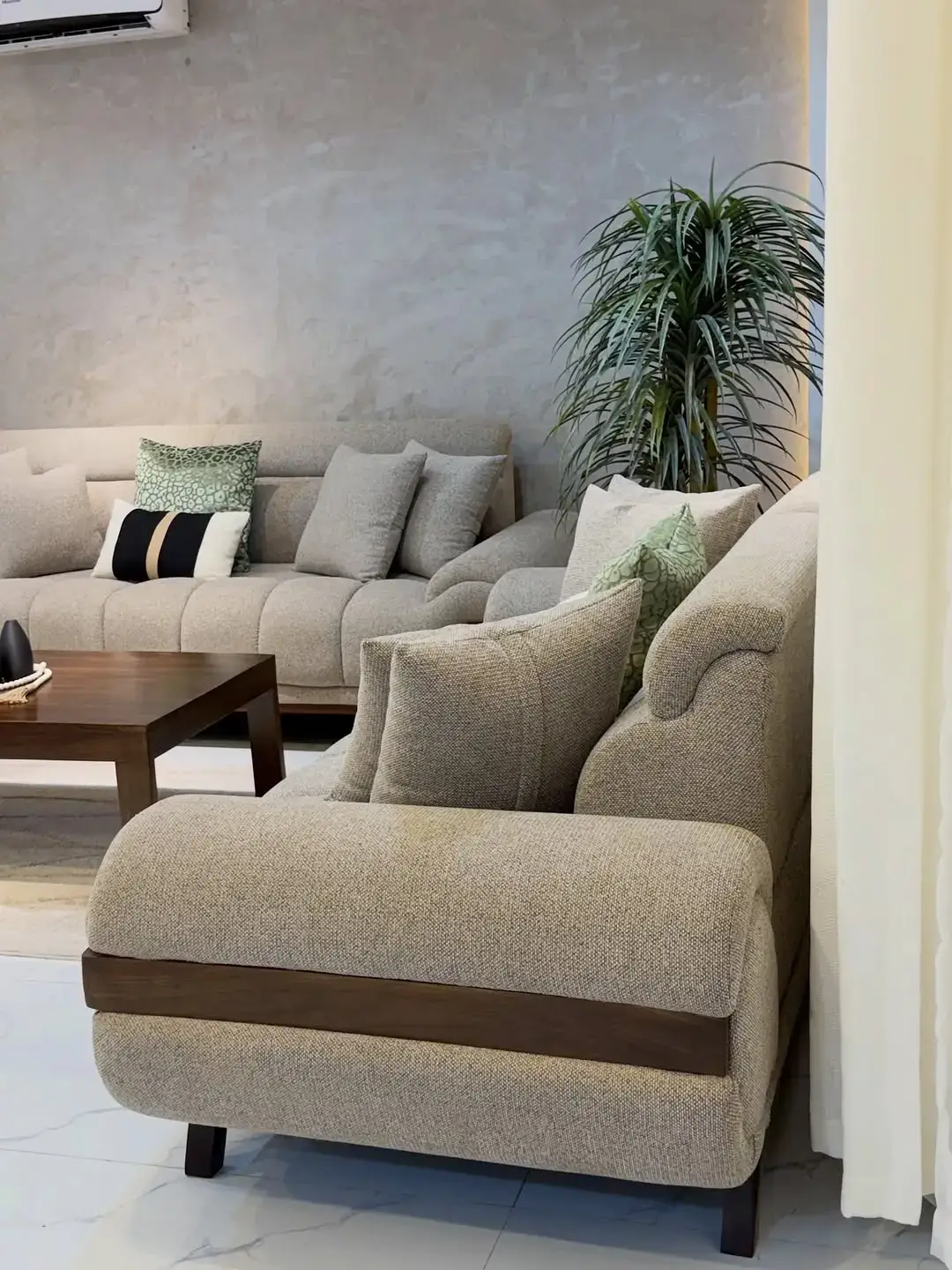 Modern Beige Sofa Set Kenya – Rolled Arm Living Room Sofa - Image 5