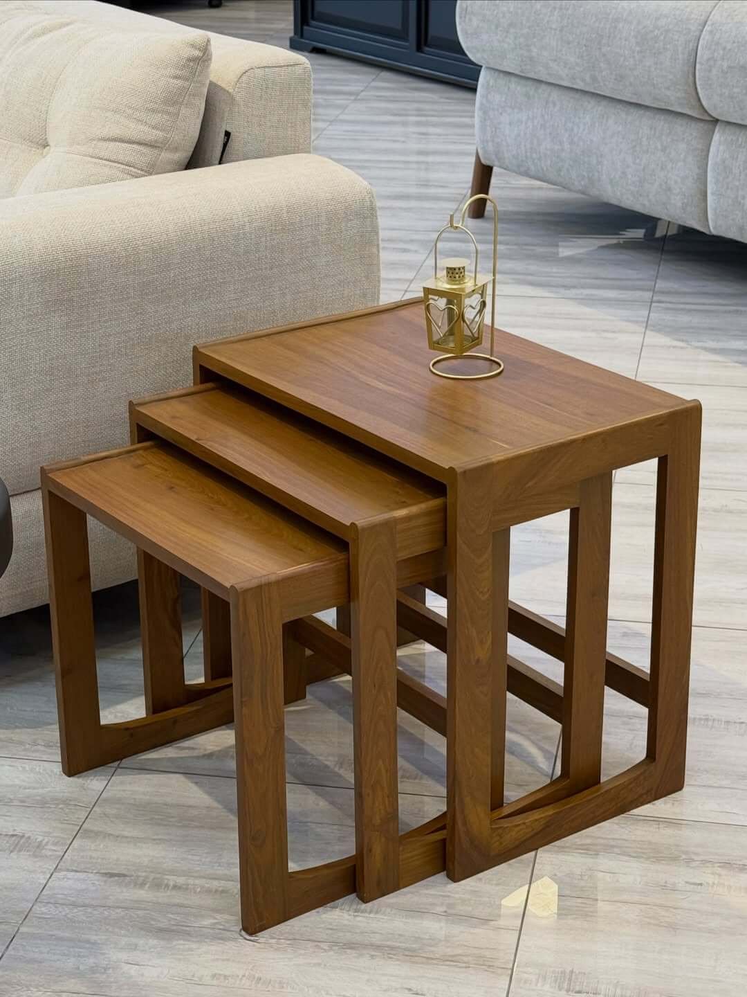 Nesting Tables Kenya – Modern Wooden Set of 3 Side Tables - Image 2