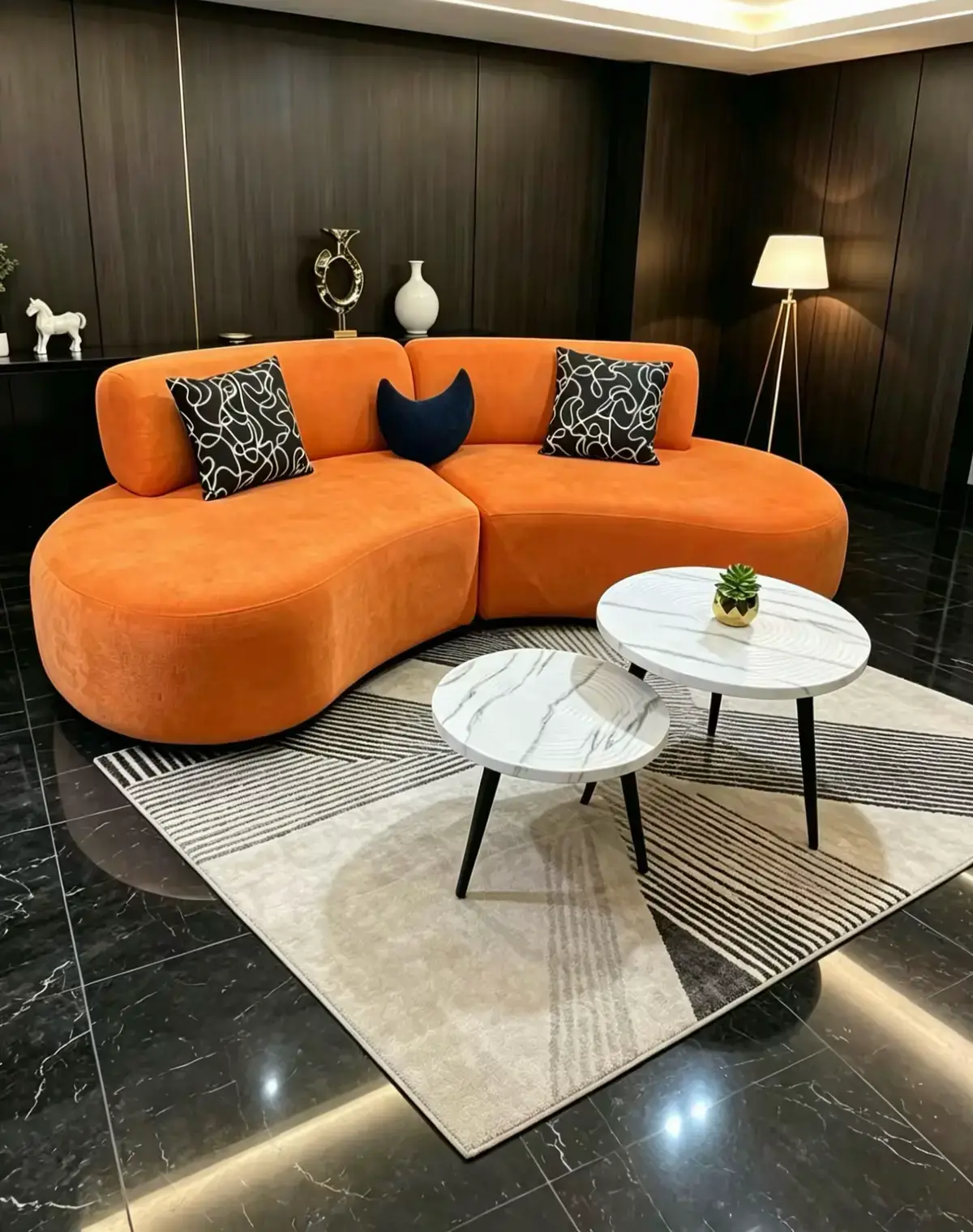 Curved Sofa Kenya – Modern Chaise Lounge Sofa - Image 2