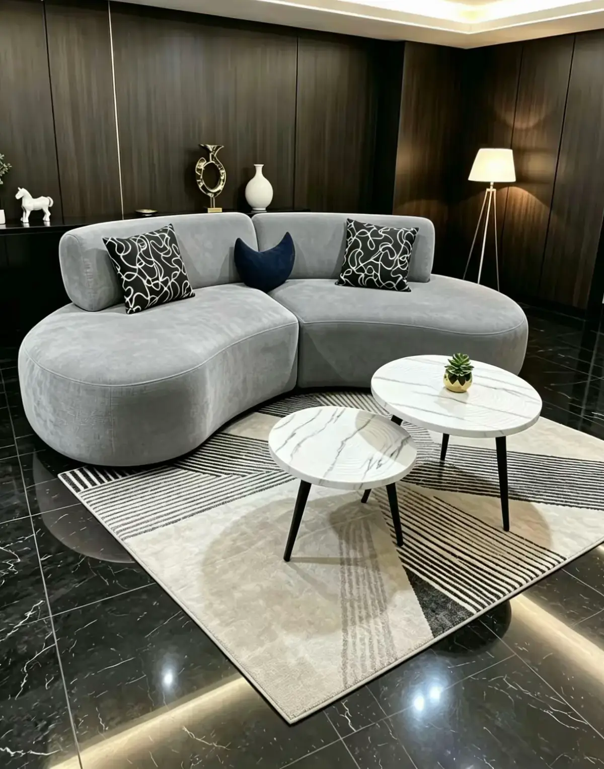 Curved Sofa Kenya – Modern Chaise Lounge Sofa - Image 5