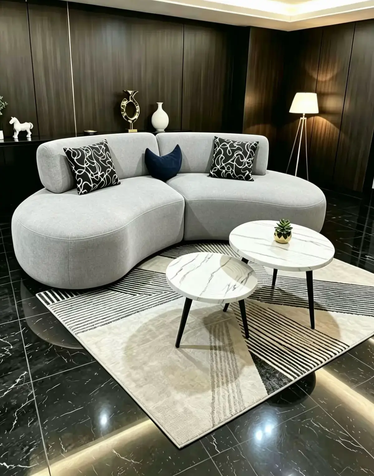 Curved Sofa Kenya – Modern Chaise Lounge Sofa - Image 3