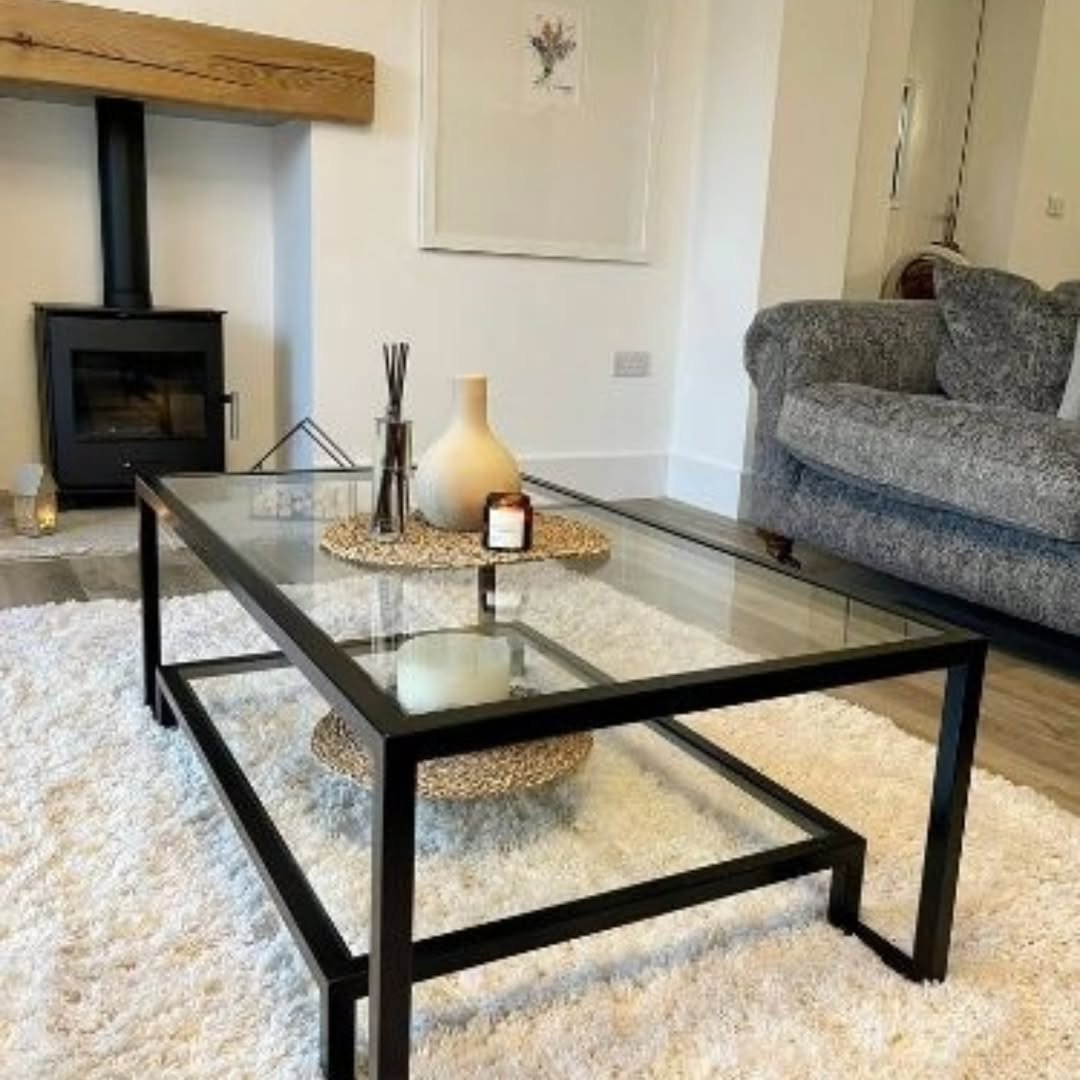 Glass Coffee Table Kenya – Black Rectangular Centre Table