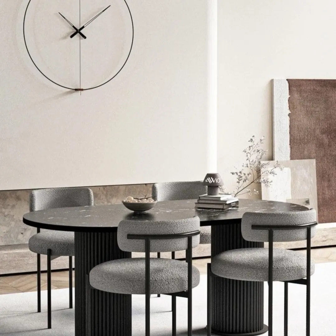 White Round Dining Set Kenya – Modern 4-Seater Dining Table Set - Image 2