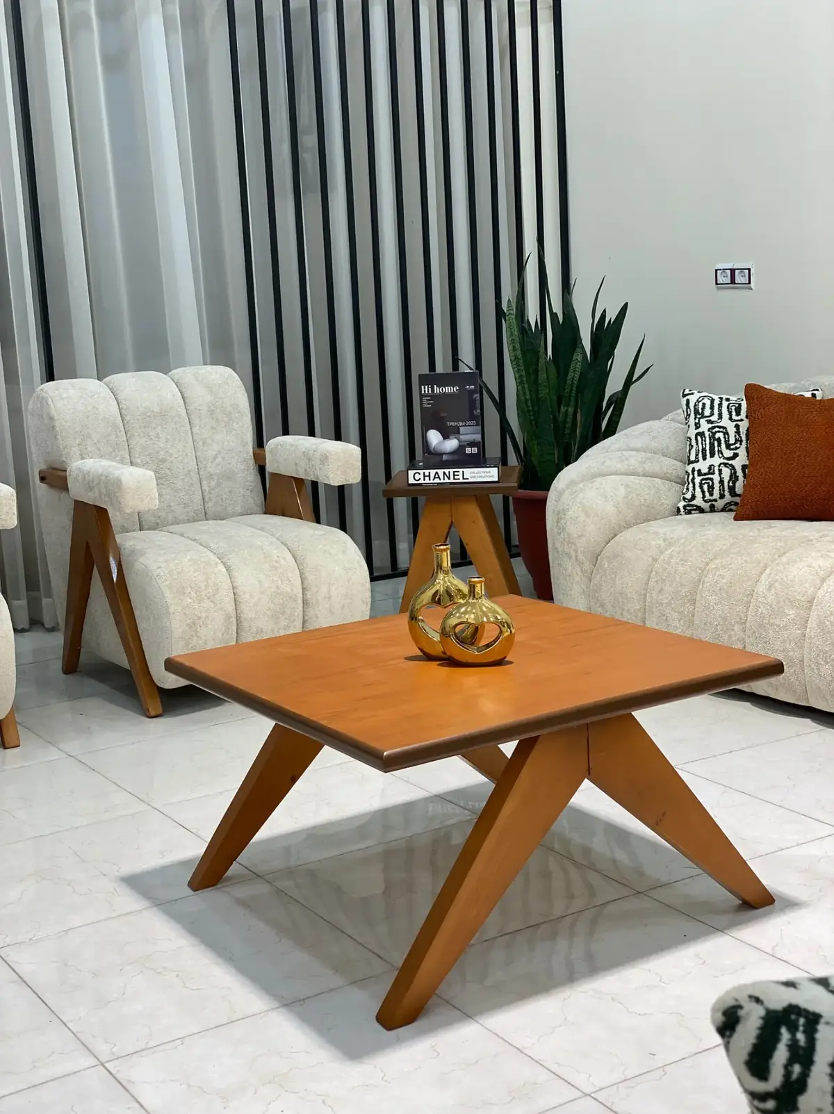 Wood-Look Coffee Table Kenya – Square Centre Table - Image 3
