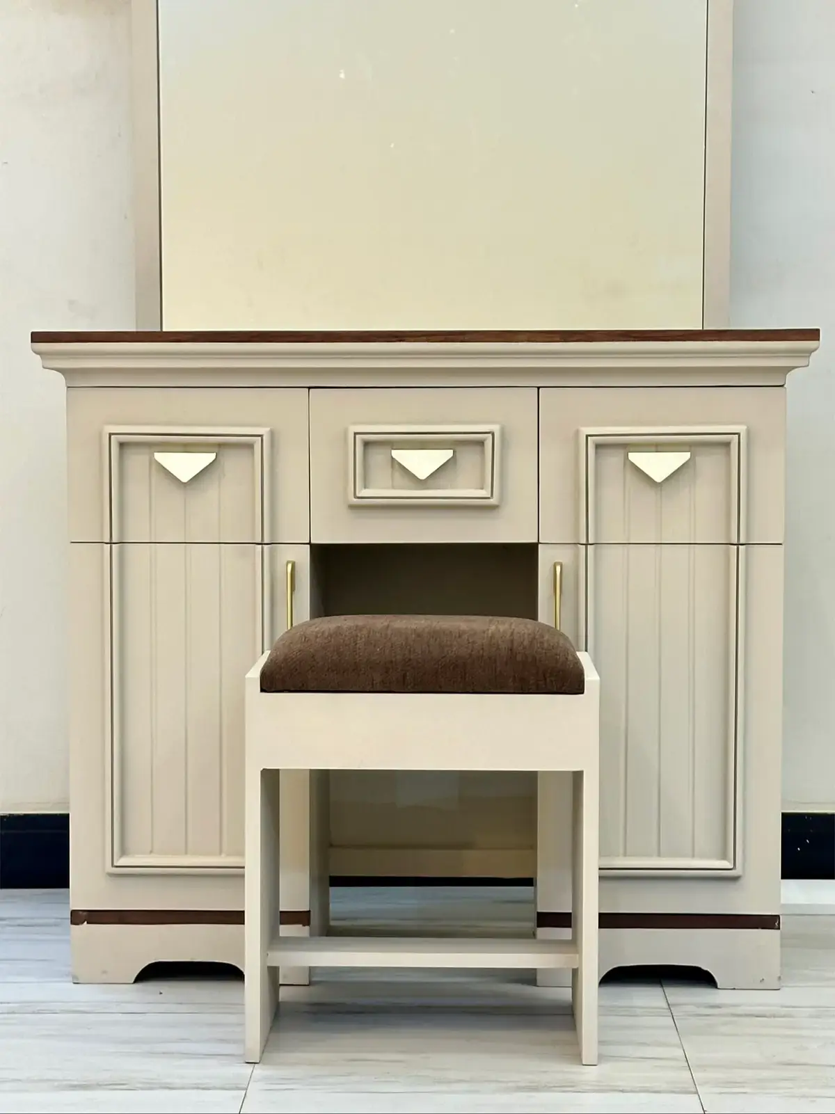 Dressing Table Kenya with Mirror and Padded Stool - Image 2