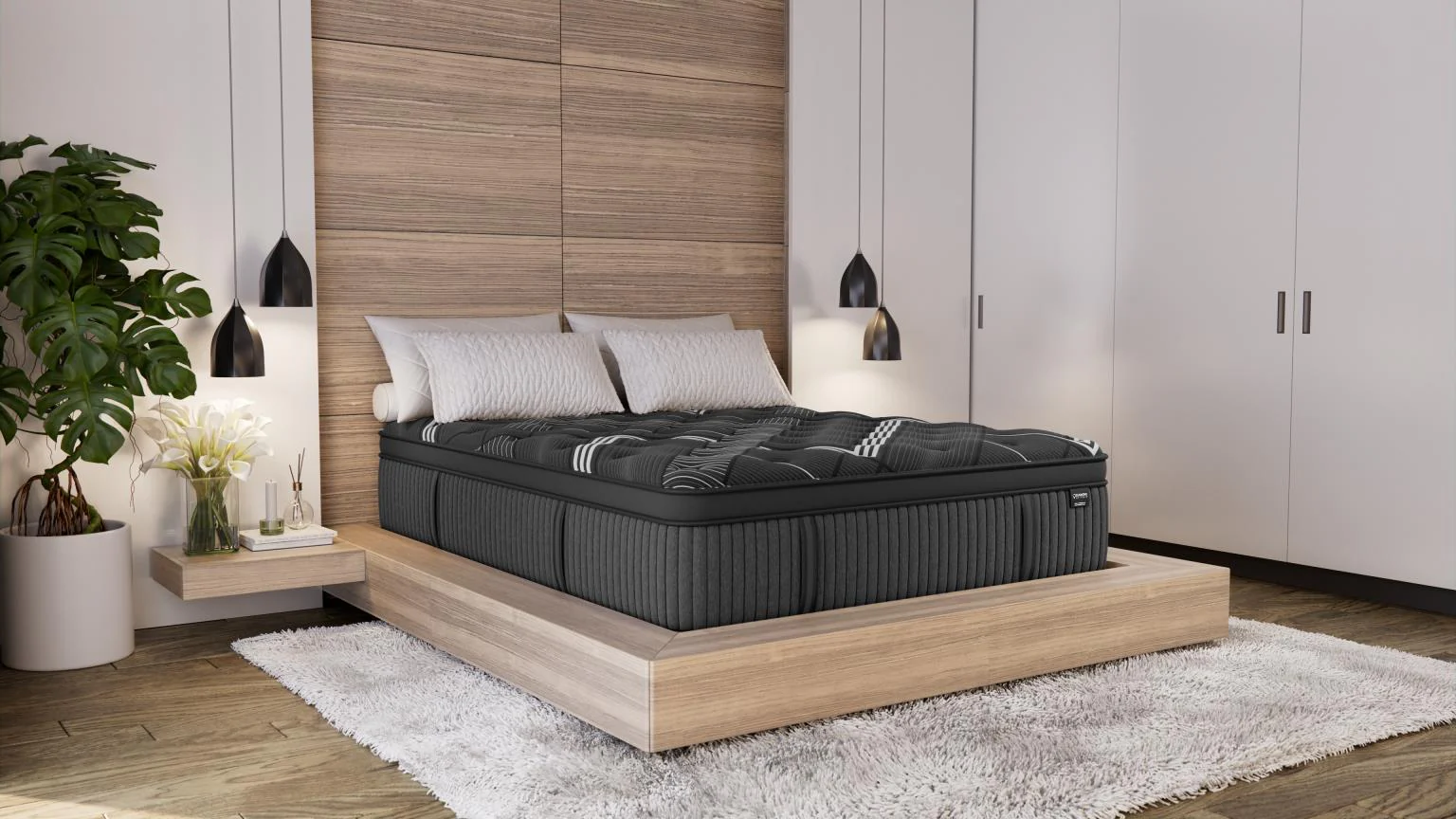 Graphene Quilted Hybrid Mattress in dark Euro-top design for modern Kenya bedrooms