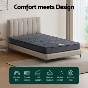 King Size Spring Mattress in dark grey quilted design for Kenya bedrooms