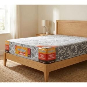 Morning Glory 8 Inch Superfoam Mattress with grey and orange design for Kenya bedrooms