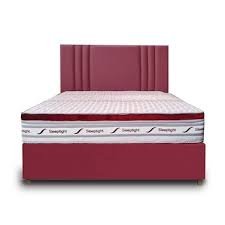 5×6'3 Sleeptight spring mattress Kenya with medium-to-firm support and burgundy side band