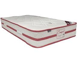4×6'3 Sleeptight spring mattress Kenya with medium-to-firm support and red piping