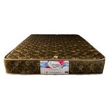 3×6×8 Amara open coil spring mattress Kenya with dark patterned cover and light edge piping