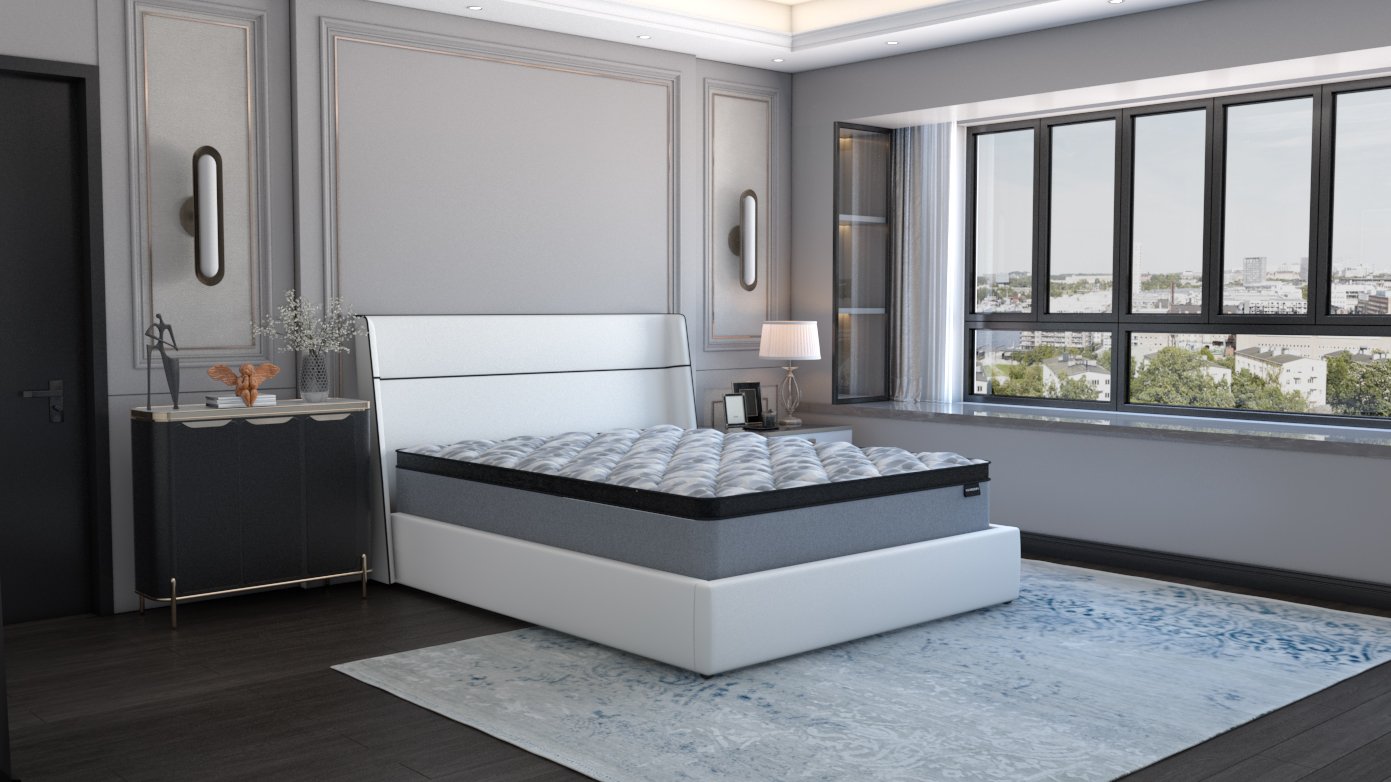 Huxberry Regal Gel Mattress 150 x 200 Medium in grey EuroTop design for Kenya bedrooms