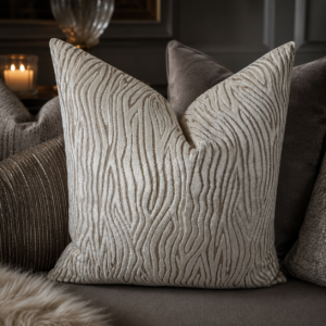 Cream Mirage Textured Throw Pillow 45×45 Kenya - Image 2