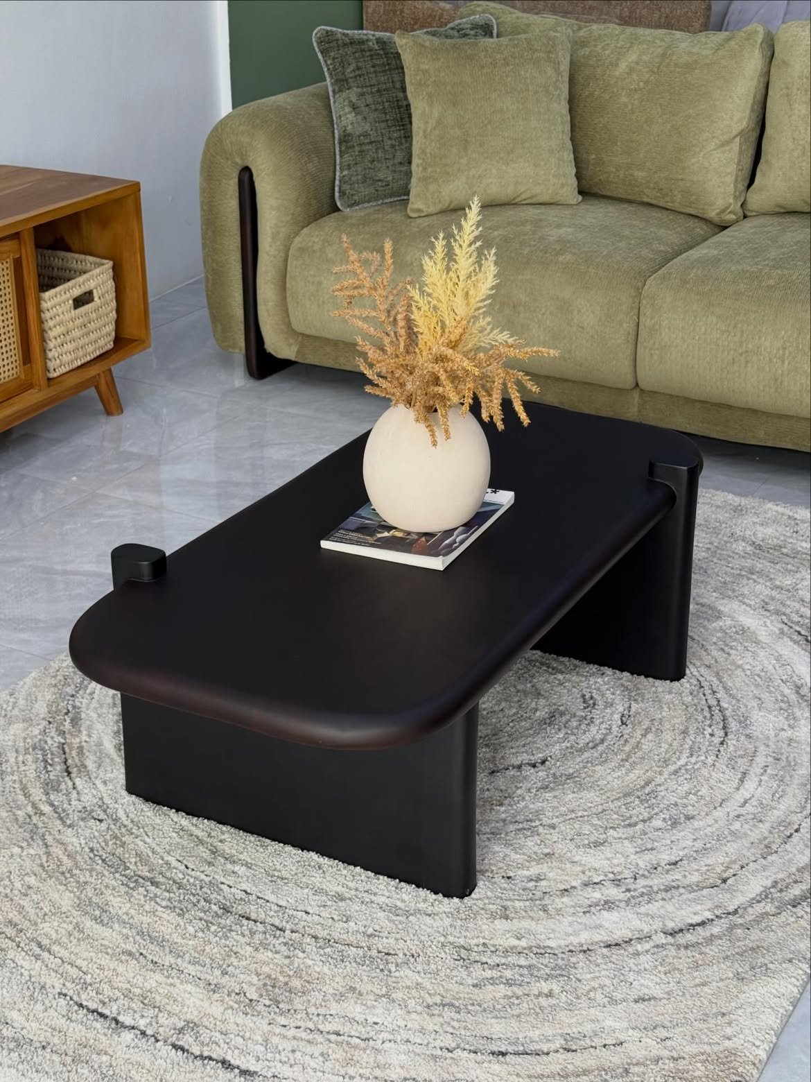 Matte Black Rounded Coffee Table Kenya – Sculptural featuring coffee tables before confirming the final proportions – modern coffee table