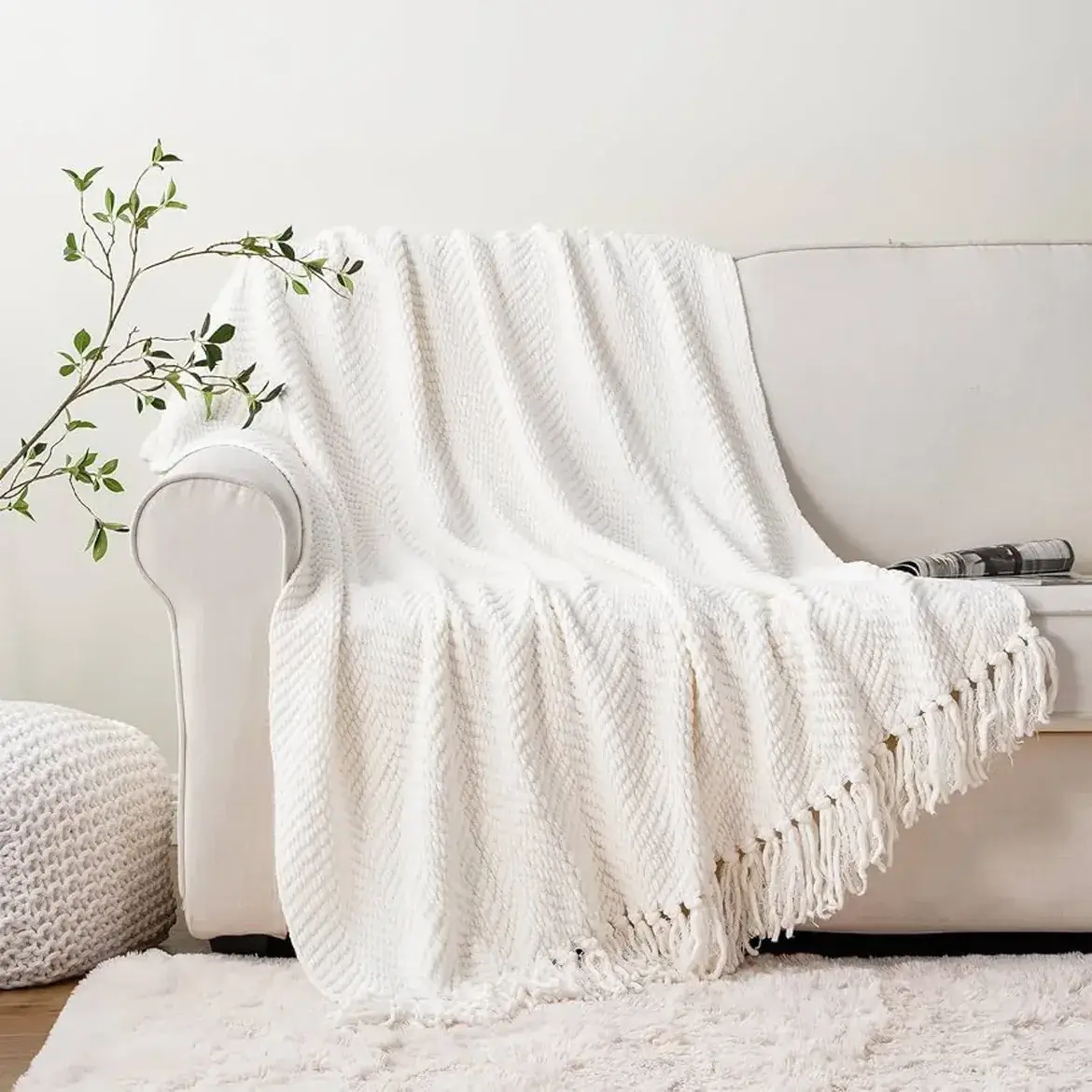 Sage Floral Textured Throw Pillow Set Kenya - Image 4