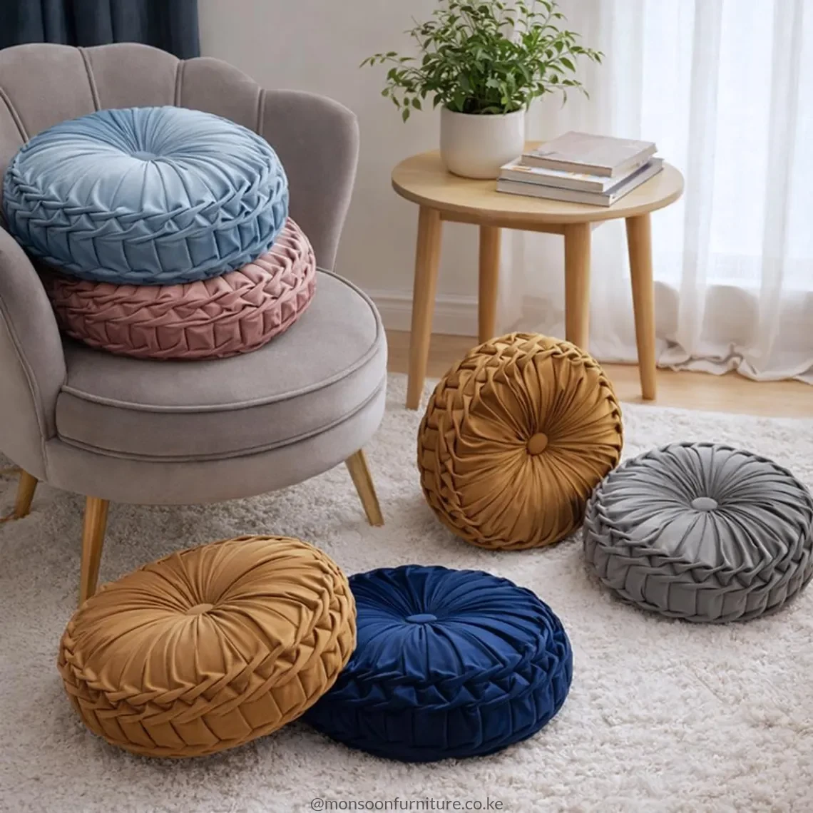 Round Throw Pillow Kenya - Image 10