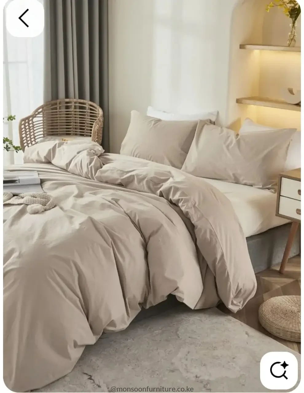 5×6 Plain White Duvet Set Kenya - Image 2