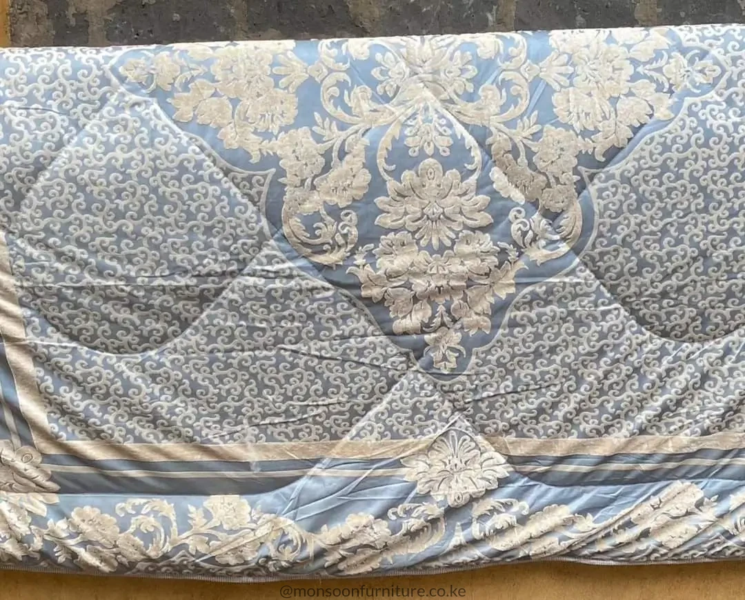 6×6 Grey Ornate Heavy Silk Duvet Set Kenya - Image 3