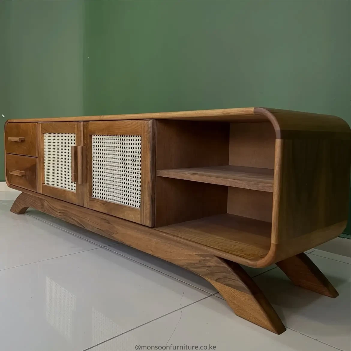Hazeran Cane-Door Media Console Kenya – 180cm - Image 3