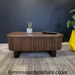 Shop a walnut fluted coffee table with storage