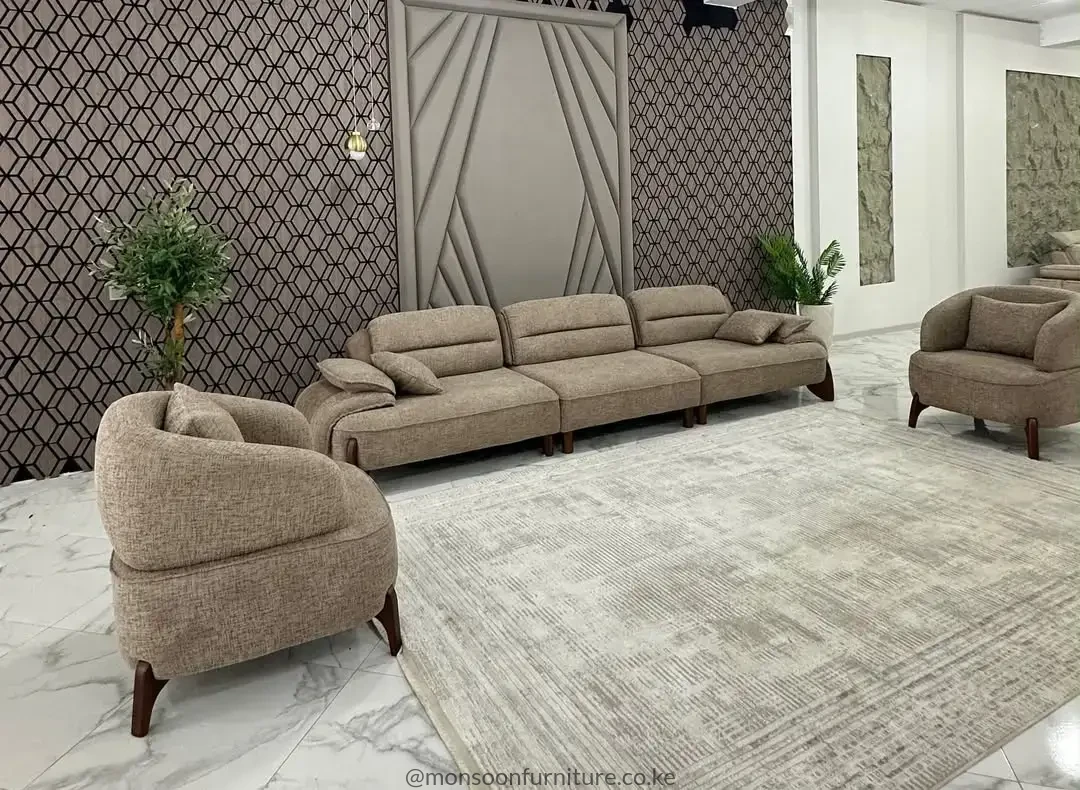 Taupe Modular 5 Seater Sofa Set - Image 3