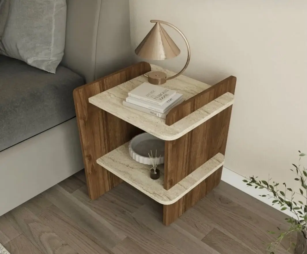 Brown Open-Shelf Bedside Table Kenya - Image 3