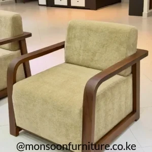 Cream Wooden Frame Accent Chair | From KSh 24,000