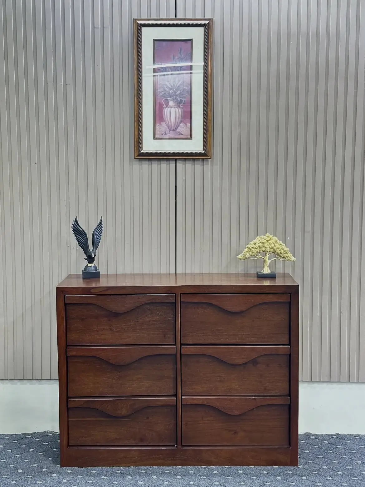 Modern 6-Drawer Storage Chest in Dark Brown – Kenya - Image 2