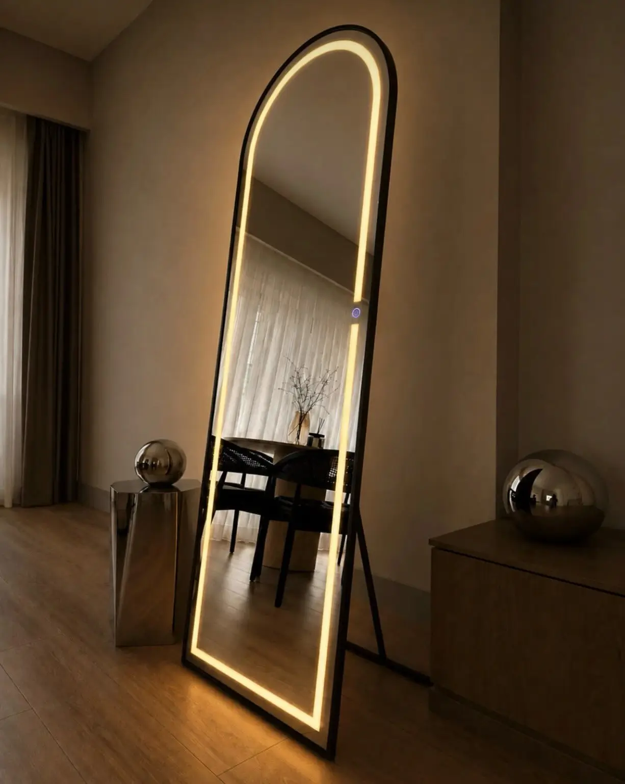 Gold Arched Full-Length Floor Mirror Kenya - Image 3