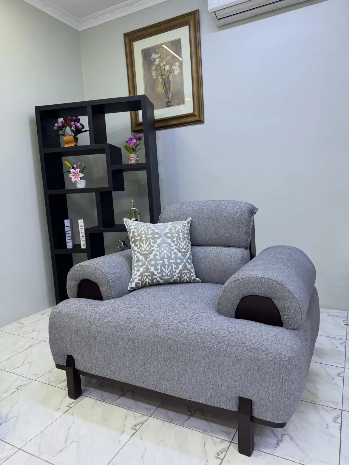 Grey Fabric Sofa Set 3-2-1-1 Kenya - Image 2