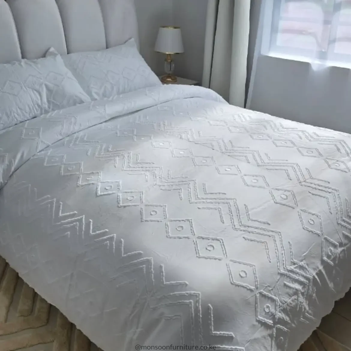 Mustard Geometric Duvet Cover Set Kenya - Image 2