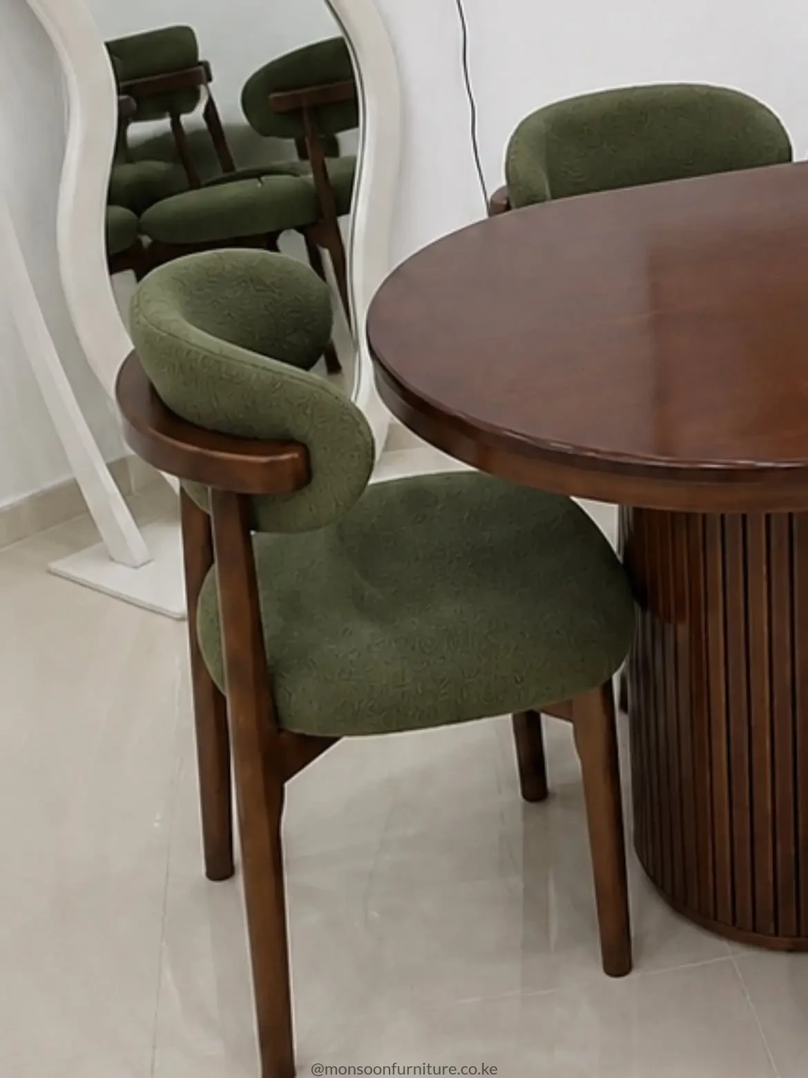 Dining Table and Chairs Kenya – Oval 6 Seater Set - Image 3