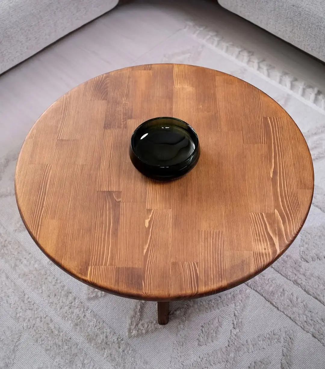 Round Mahogany Wood Centre Table Kenya - Image 3