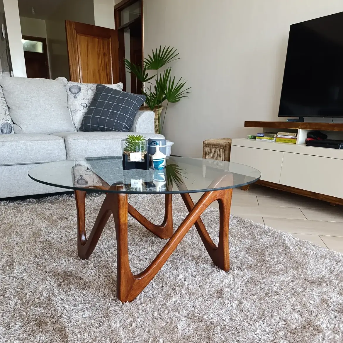 Tara Mahogany Glass Coffee Table Kenya - Image 3