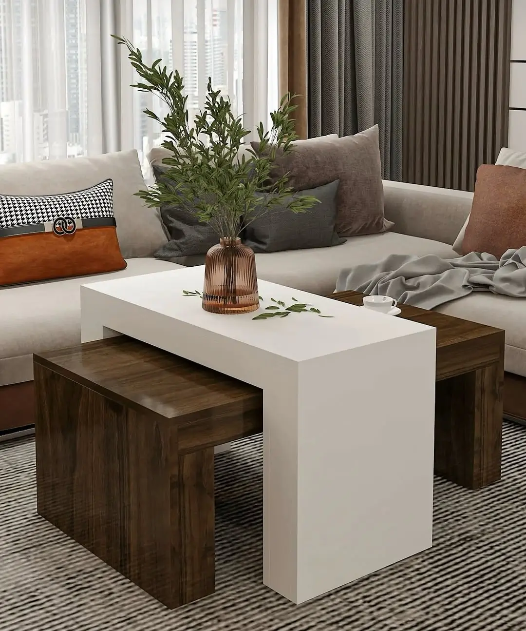 Two-Tone Nested Coffee Table Set Kenya - Image 5