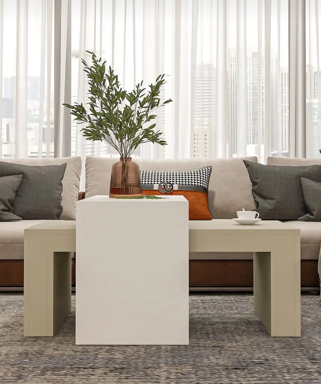 Two-Tone Nested Coffee Table Set Kenya - Image 3
