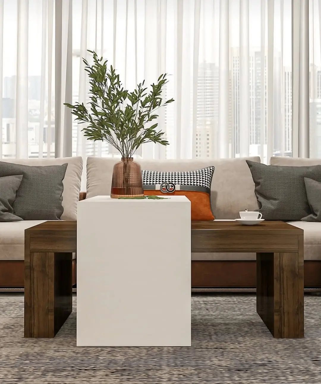 Two-Tone Nested Coffee Table Set Kenya - Image 4