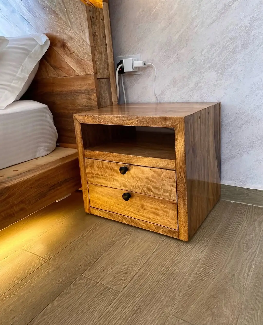 Walnut Mountain LED Platform Bed Kenya - Image 2
