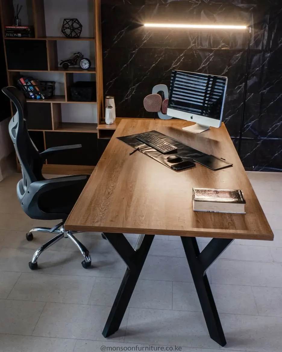 Wood-Tone Executive Office Desk – Kenya - Image 2