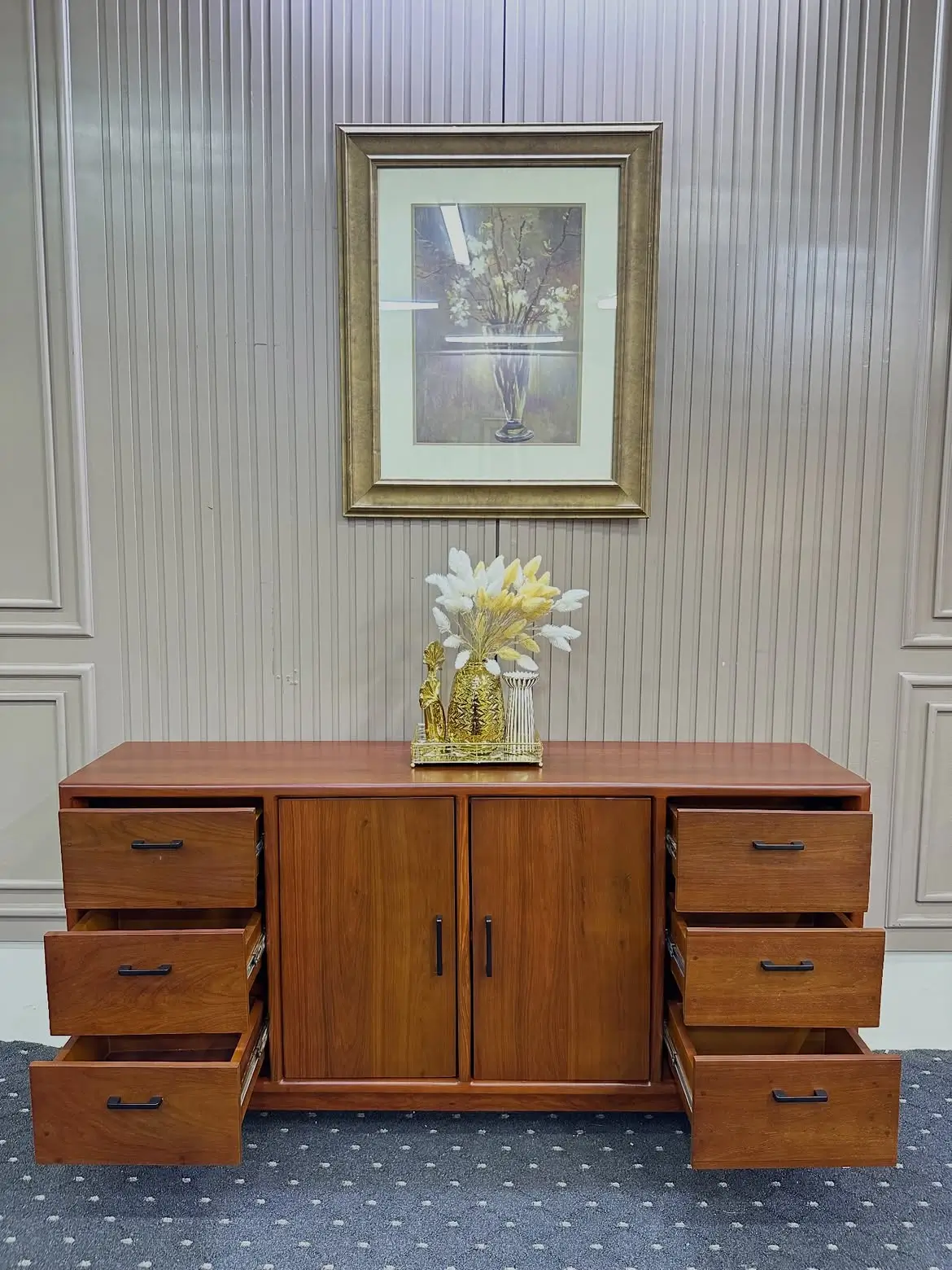 Wooden Buffet Table with Drawers Kenya - Image 3